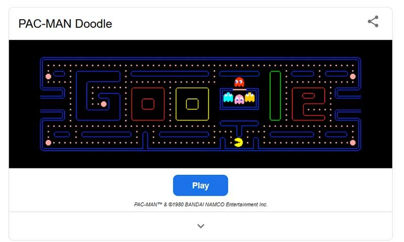 pac man google doodles