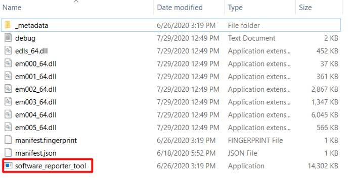 Software Reporter tool
