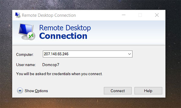 Windows remote desktop