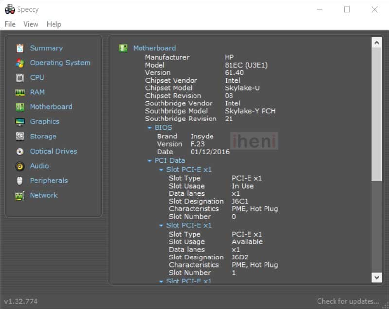 motherboard temp reading high with speccy windows 10