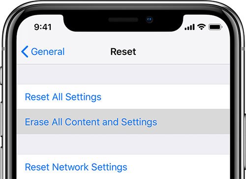 iphone reset