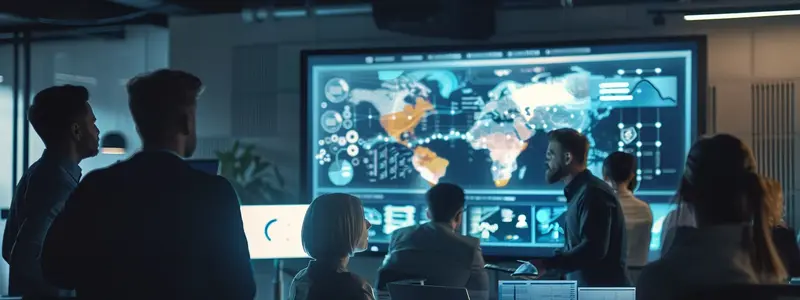 Key members of a software company discussing the importance of knowledge management around the world.